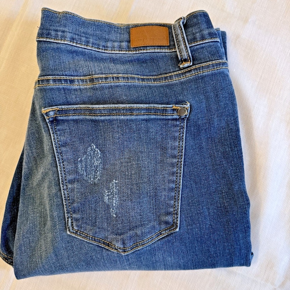 Judy Blue Skinny Jeans Womens‎ 1XL Blue Distressed High Rise JB8289DK